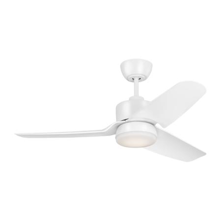 Visual Comfort Colgin 44" 3 Blade Indoor LED Ceiling Fan Matte White