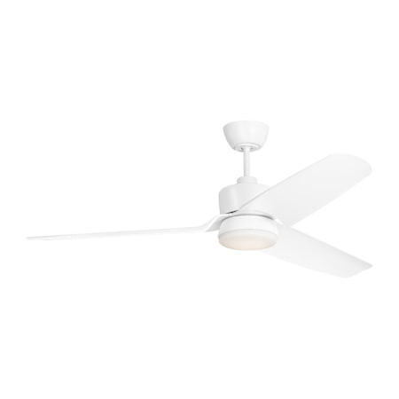 Visual Comfort Colgin 56" 3 Blade Indoor LED Ceiling Fan Matte White