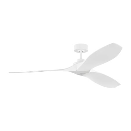 Visual Comfort Collins Coastal Smart 60" 3 Blade Smart Outdoor Ceiling Fan with Remote Control Included Matte White