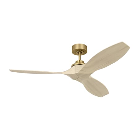 Visual Comfort Collins Smart 52" 3 Blade Smart Indoor / Outdoor Ceiling Fan with Remote Control Included Burnished Brass