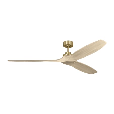 Visual Comfort Collins 70" 3 Blade Indoor Ceiling Fan Burnished Brass / Washed White Oak