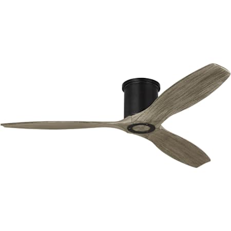 Visual Comfort Collins Smart 52" 3 Blade Smart Indoor / Outdoor Hugger Ceiling Fan with Remote Control Included Aged Pewter