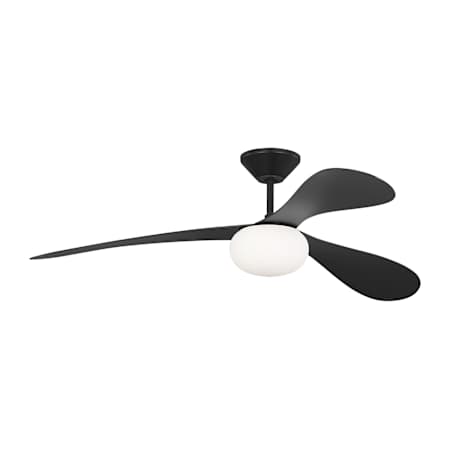 Visual Comfort Drape 58" 3 Blade Indoor LED Ceiling Fan Midnight Black
