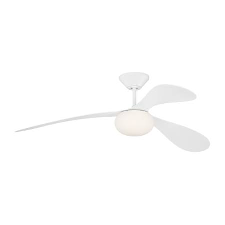 Visual Comfort Drape 58" 3 Blade Indoor LED Ceiling Fan Matte White