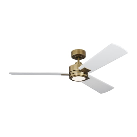 Visual Comfort Harris 56" 3 Blade Indoor Smart LED Ceiling Fan with Remote Included Hand Rubbed Antique Brass