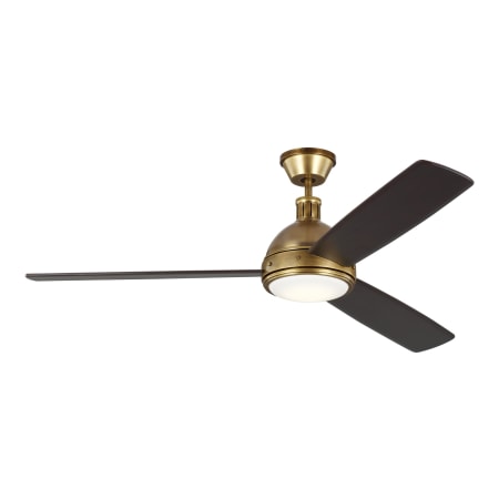 Visual Comfort Hicks 60 60" 3 Blade LED Indoor Ceiling Fan with Remote Control Hand-Rubbed Antique Brass