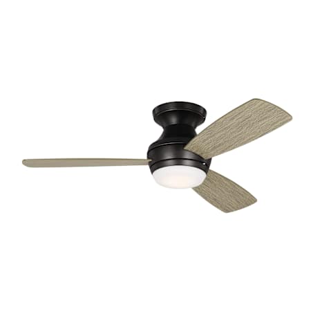 Visual Comfort Ikon 44 Hugger LED 44" 3 Blade LED Indoor Ceiling Fan with Remote Control Included Aged Pewter