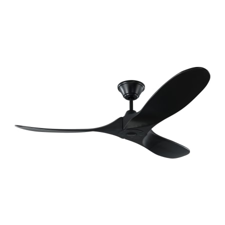 Visual Comfort Maverick II 52" 3 Blade Indoor Ceiling Fan with Fan Blades and Remote Control Matte Black / Matte Black