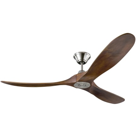 Visual Comfort Maverick 60" 3 Blade Indoor Ceiling Fan with Fan Blades and Remote Control Brushed Steel
