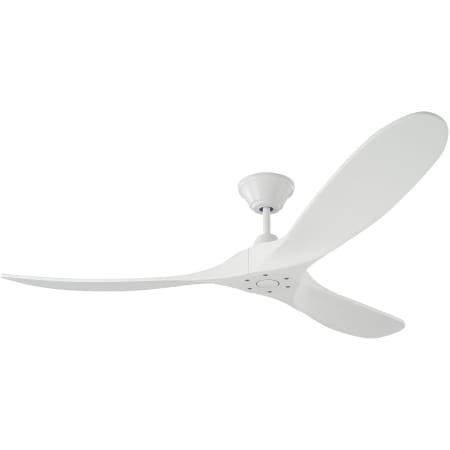 Visual Comfort Maverick 60" 3 Blade Indoor Ceiling Fan with Fan Blades and Remote Control Matte White