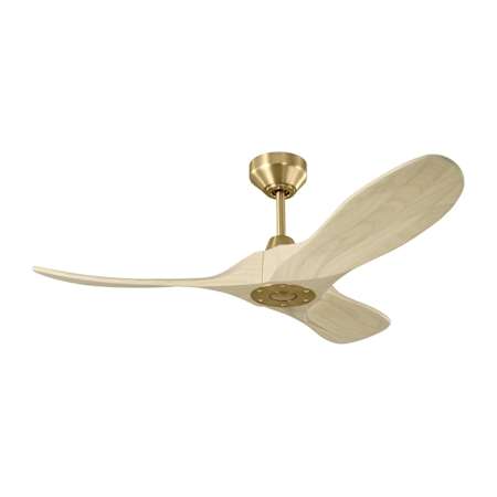 Visual Comfort Maverick 44" 3 Blade Indoor Ceiling Fan Burnished Brass / Washed White Oak