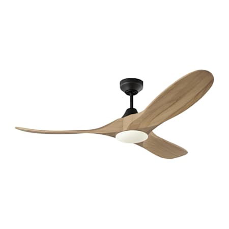 Visual Comfort Maverick 52" 3 Blade Indoor LED Ceiling Fan Midnight Black / Natural Honey