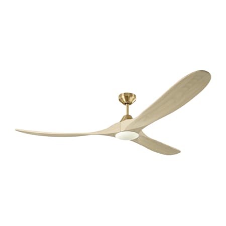 Visual Comfort Paddle 70" 3 Blade Indoor LED Ceiling Fan Burnished Brass / Washed White Oak