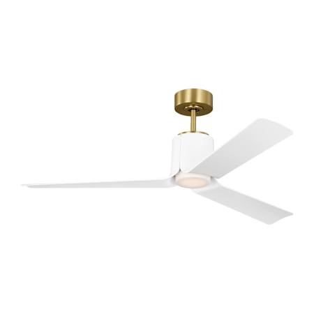 Visual Comfort Peel 52" 3 Blade Indoor LED Ceiling Fan Burnished Brass