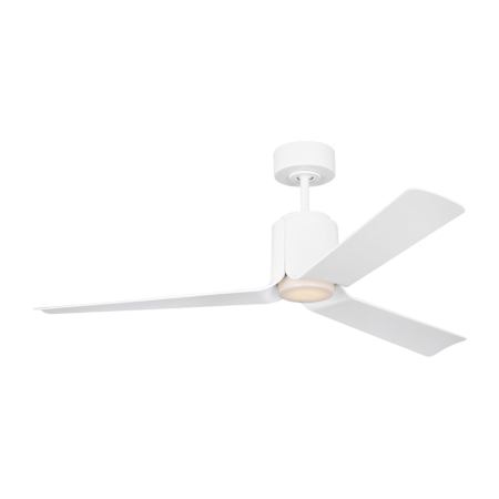 Visual Comfort Peel 52" 3 Blade Indoor LED Ceiling Fan Matte White