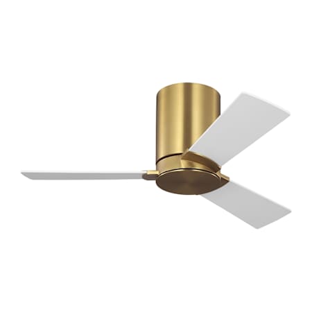 Visual Comfort Rozzen 32" 3 Blade Indoor / Outdoor Ceiling Fan with Remote Control Included Burnished Brass
