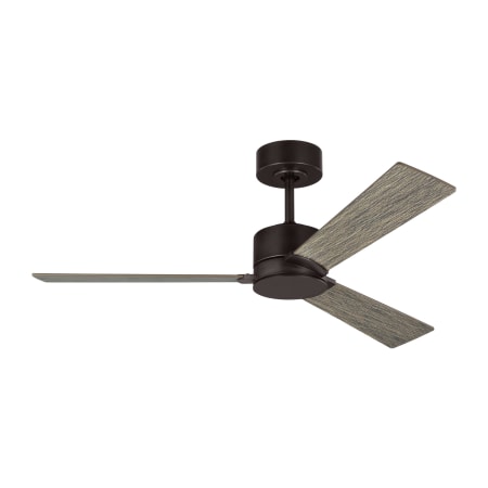 Visual Comfort Rozzen 44 44" 3 Blade Indoor Ceiling Fan with Remote Control Aged Pewter