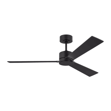 Visual Comfort Rozzen 52" 3 Blade Indoor Ceiling Fan with Remote Control Midnight Black