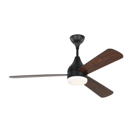 Visual Comfort Streaming Smart 52" 3 Blade Smart LED Indoor Ceiling Fan with Remote Control Midnight Black