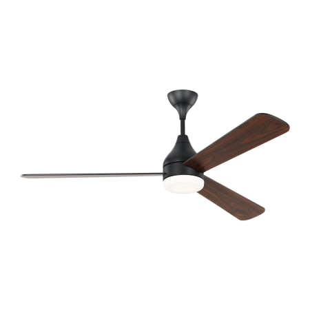 Visual Comfort Streaming Smart 60" 3 Blade Smart LED Indoor Ceiling Fan with Remote Control Midnight Black