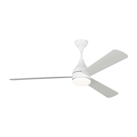 Visual Comfort Streaming Smart 60" 3 Blade Smart LED Indoor Ceiling Fan with Remote Control Matte White