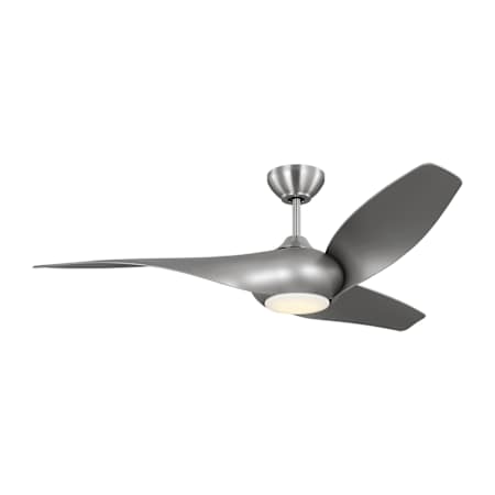 Visual Comfort Topan 52" 3 Blade Indoor LED Ceiling Fan Brushed Steel