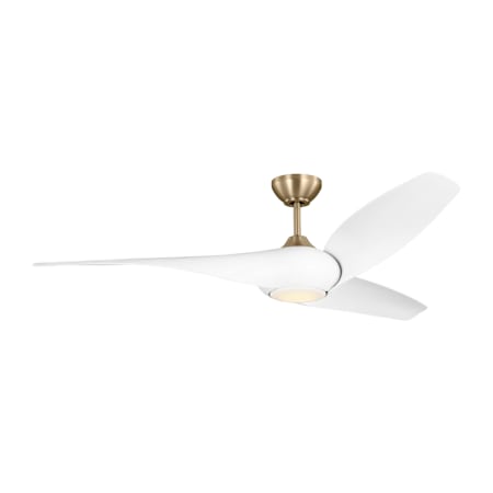 Visual Comfort Touro 60" 3 Blade Indoor LED Ceiling Fan Burnished Brass