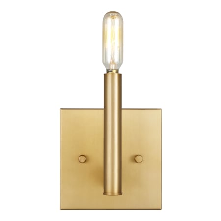Visual Comfort Vector 9" Tall Bathroom Sconce Satin Brass