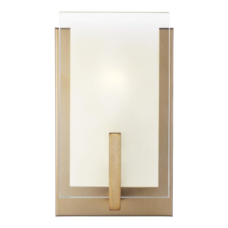 Visual Comfort Syll 9" Tall Bathroom Sconce Satin Brass