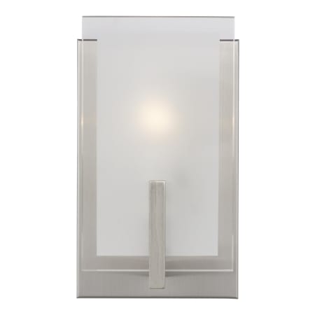 Visual Comfort Syll 9" Tall Bathroom Sconce Brushed Nickel