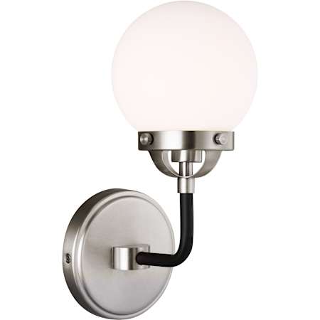Visual Comfort Cafe 12" Tall LED Bathroom Sconce Brushed Nickel