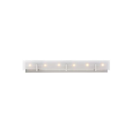Visual Comfort Syll 6 Light 38" Wide LED Vanity Strip - Bulbs Included Brushed Nickel