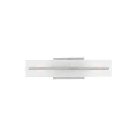 Visual Comfort Dex 18" Wide LED Bath Bar with Frosted Glass Shade Brushed Nickel