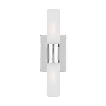 Visual Comfort Keaton 2 Light 16" Tall Vanity Light Chrome