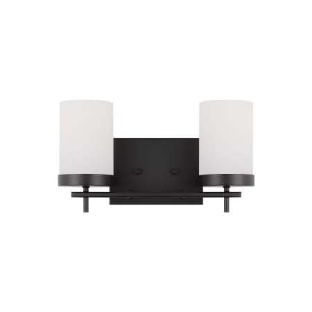 Visual Comfort Zire 2 Light 14" Wide LED Bathroom Vanity Light Midnight Black