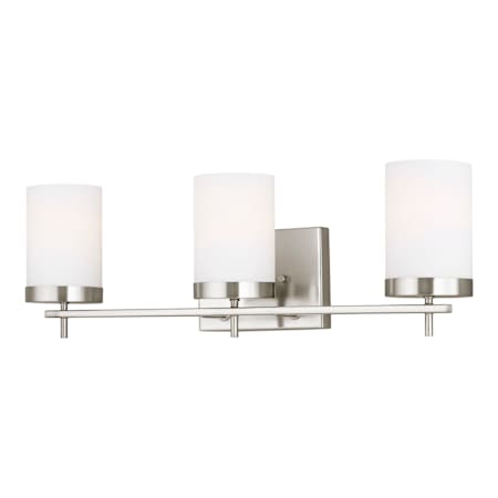Visual Comfort Zire 3 Light 24" Wide LED Bathroom Vanity Light Brushed Nickel