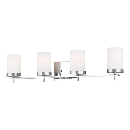 Visual Comfort Zire 4 Light 34" Wide Bathroom Vanity Light Chrome