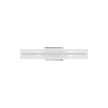 Visual Comfort Dex 24" Wide Bath Bar with Frosted Glass Shade Chrome