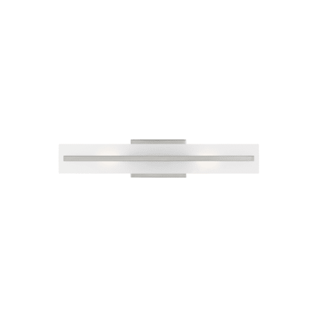 Visual Comfort Dex 24" Wide Bath Bar with Frosted Glass Shade Brushed Nickel