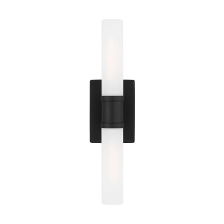 Visual Comfort Keaton 2 Light 20" Tall Vanity Light Midnight Black