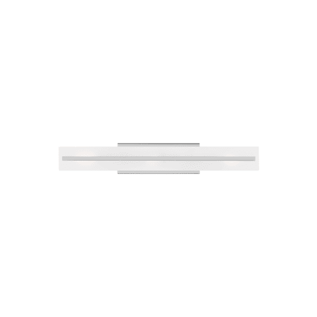 Visual Comfort Dex 30" Wide Bath Bar with Frosted Glass Shade Chrome