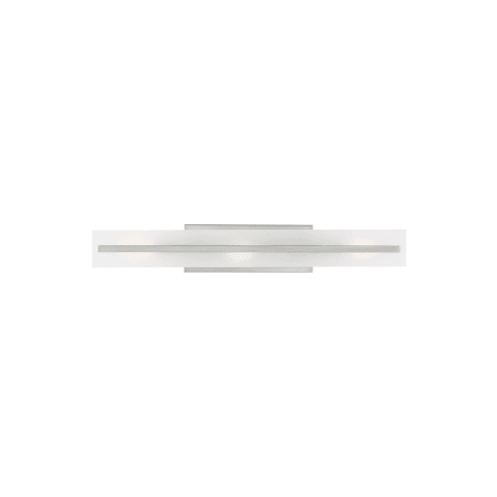 Visual Comfort Dex 30" Wide LED Bath Bar with Frosted Glass Shade Brushed Nickel