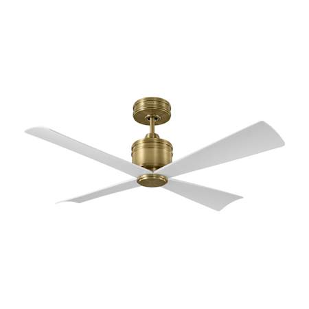 Visual Comfort Launceton 44" 4 Blade Indoor Ceiling Fan Hand Rubbed Antique Brass