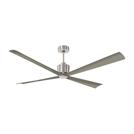 Visual Comfort Launceton 72" 4 Blade Indoor Ceiling Fan Brushed Steel