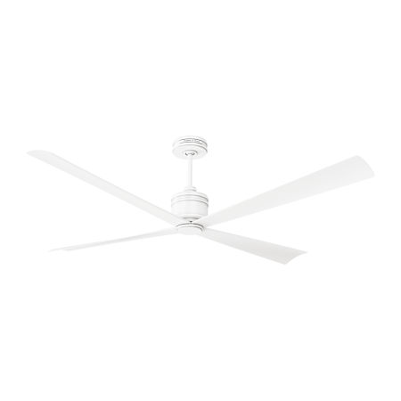 Visual Comfort Launceton 72" 4 Blade Indoor / Outdoor Ceiling Fan with Remote Control Included Matte White