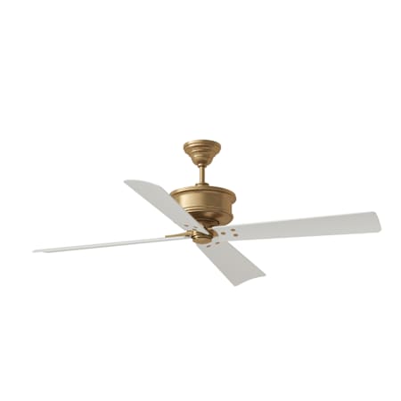 Visual Comfort Subway 56" 4 Blade Indoor / Outdoor Ceiling Fan with Remote Control Included Hand Rubbed Brass
