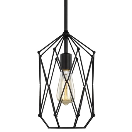 Visual Comfort Zarra 8" Wide Cage Pendant Midnight Black