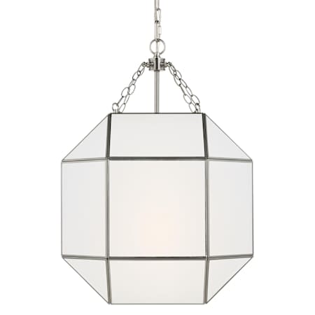 Visual Comfort Morrison 3 Light 19" Wide LED Pendant with Frosted Glass Shade - Bulbs Included Brushed Nickel