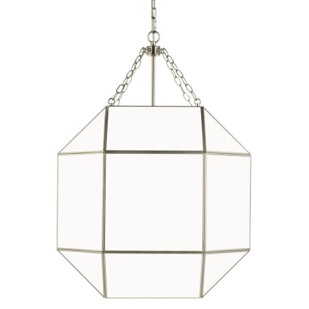 Visual Comfort Morrison 4 Light 23" Wide Pendant with Frosted Glass Shade Antique Brushed Nickel