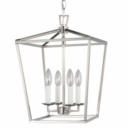 Visual Comfort Dianna 4 Light 13" Wide LED Taper Candle Pendant Brushed Nickel